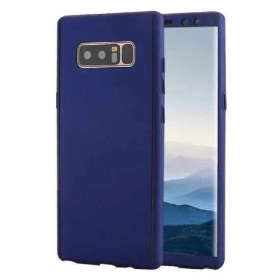 Samsung, Husa de protectie pentru Samsung Galaxy A3 2017 Full Cover 360 Albastru + Folie de protect