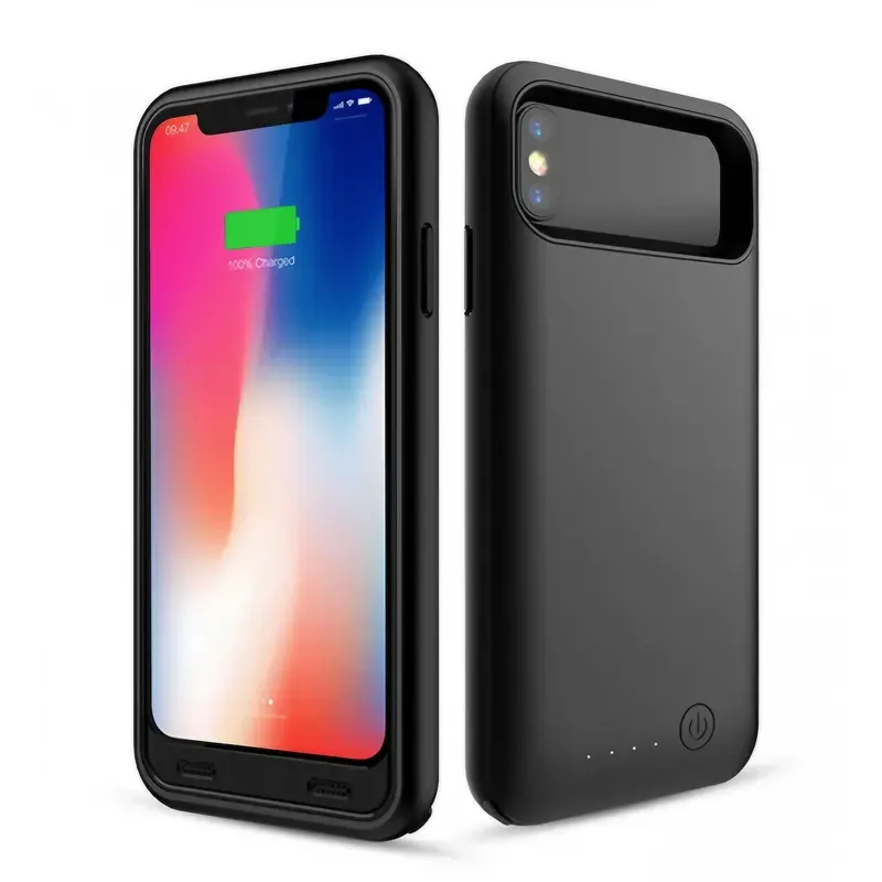 Apple, Acumulator extern iFans Battery Case 4000 mAh pentru Apple iPhone X, Negru