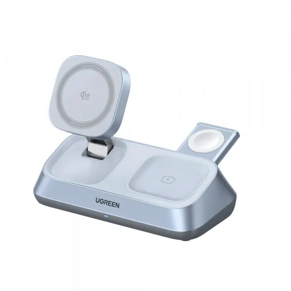 Ugreen Incarcator Retea Wireless UGREEN W711 3in1, 25W, 1.67A, Albastru