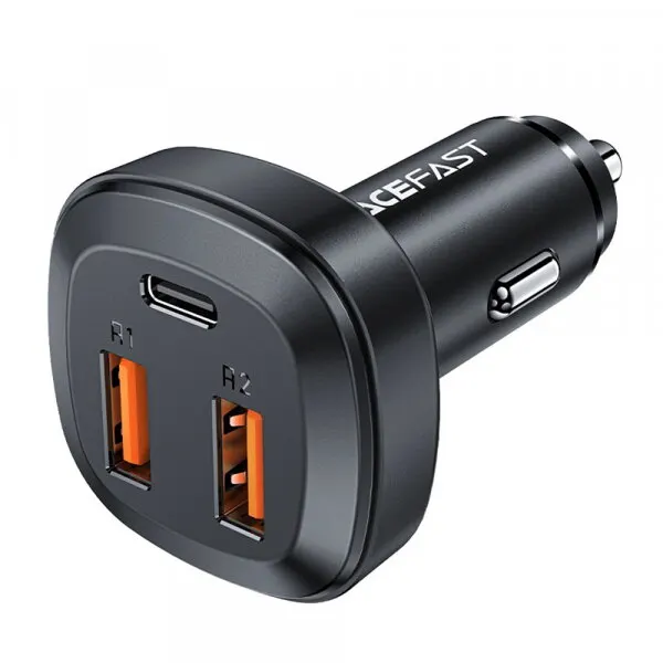 AceFast Incarcator Auto Acefast B9, 66W, 5A, 2 x USB-A - 1 x USB-C, Negru