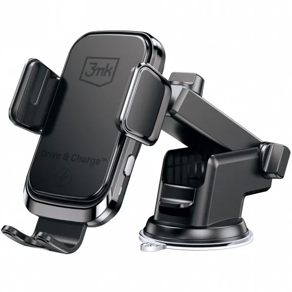 3MK Incarcator Auto Wireless 3MK Drive&Charge, 15W, 1.67A, Negru