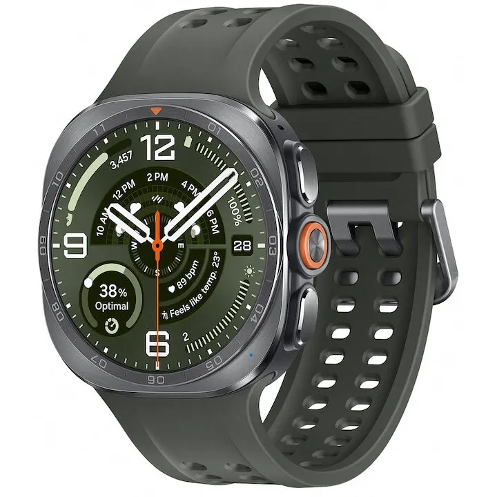 Samsung Ceas inteligent Smartwatch Samsung Galaxy Watch Ultra2, LTE, 47 mm, Ecran AMOLED 1.52 inch, 2GB RAM, 64GB Flash, Wi-Fi, Bluetooth, NFC, 4G, 10 ATM, Argintiu