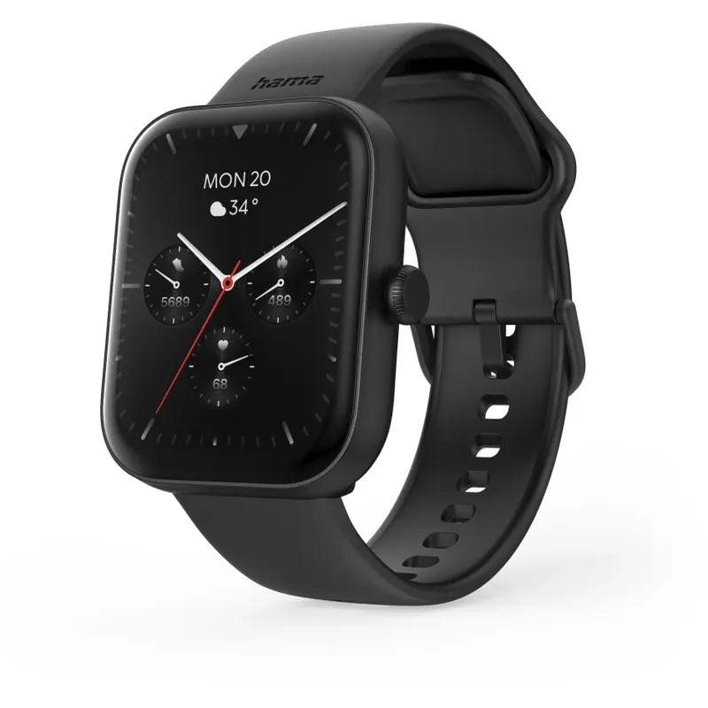 Hama Ceas inteligent Hama 00178614, 1.65'', Android / iOS, Negru