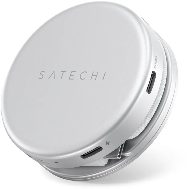 Satechi Satechi OntheGo 5-in-1 Multiport Adapter (1x HDMI 4K 60Hz, 1x USB-C up to 5 Gbps, 1x USB-A 3.0 up to 5 Gbps, 1xUSB-C PD60W, 1x SD card reader) - Silver