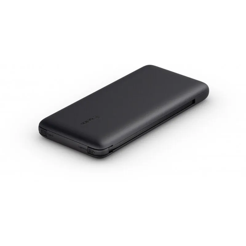Belkin Baterie Externa Belkin BPB006btBLK, BoostCharge Plus, 10000mAh, 23W, QC + PD, 1 x Lightning - 2 x USB-C, Neagra