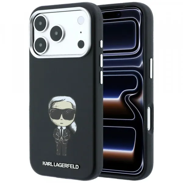 Karl Lagerfeld Husa MagSafe pentru Apple iPhone 18 Pro / 17 Pro, Karl Lagerfeld, Ikonik Sketch, Neagra