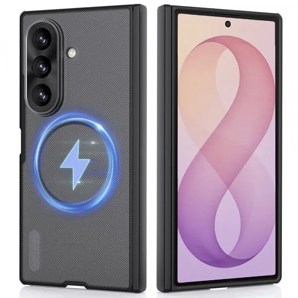 NILLKIN Husa MagSafe pentru Samsung Galaxy Z Fold8 Ultra F976, Nillkin, Super Frosted Shield, Neagra Transparenta