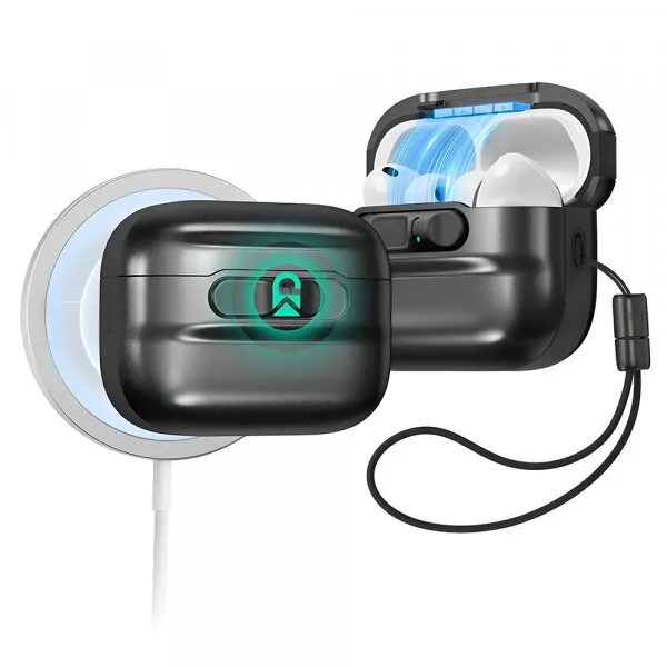 ESR Husa ESR Pulse Magnetic FlickLock pentru Apple AirPods Pro 3, Neagra