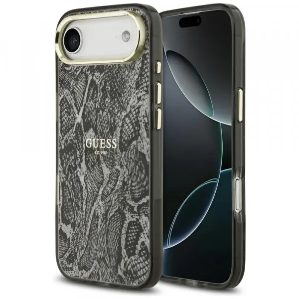 Guess Husa MagSafe pentru Apple iPhone 17 Air, Guess, Python Pattern, Neagra