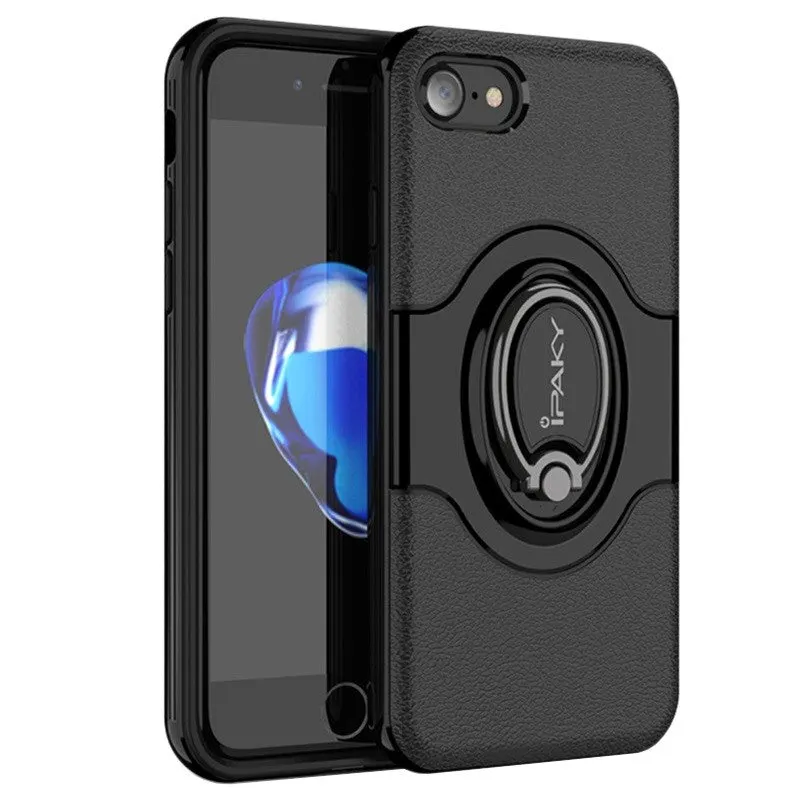 Apple, Husa de protectie pentru Apple iPhone 7 / 8 Ipaky Ring Negru