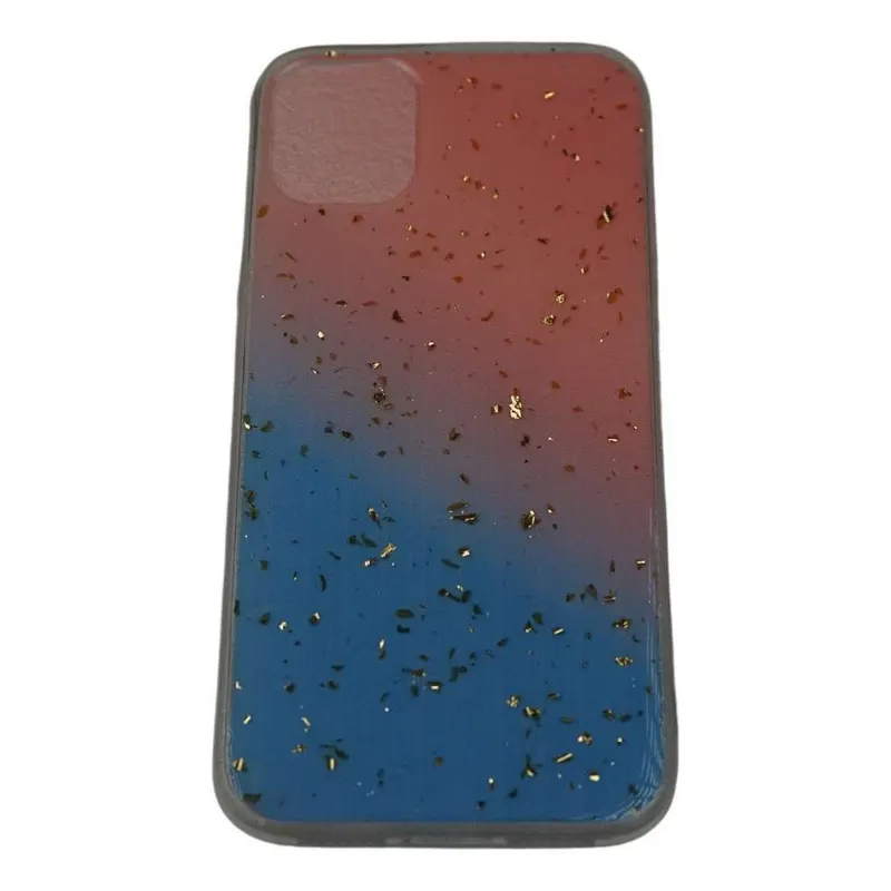 Apple, Husa de protectie pentru Apple iPhone XR Luxury Glitter Gradient Roz Albastru