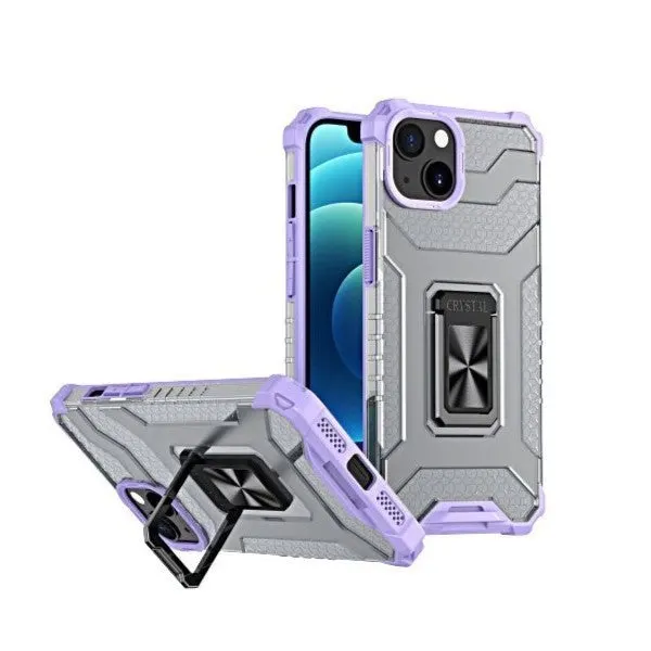 Flippy, Husa de protectie Flippy compatibila cu Apple iPhone 13 Mini Acrylic Armor cu suport Mov