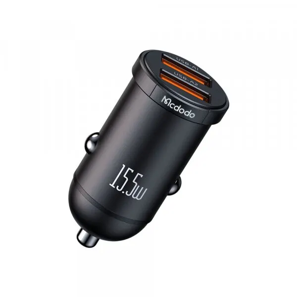 Mcdodo Incarcator Auto McDodo CC-2950 Cool, 15.5W, 3.1A, 2 x USB-A, Negru
