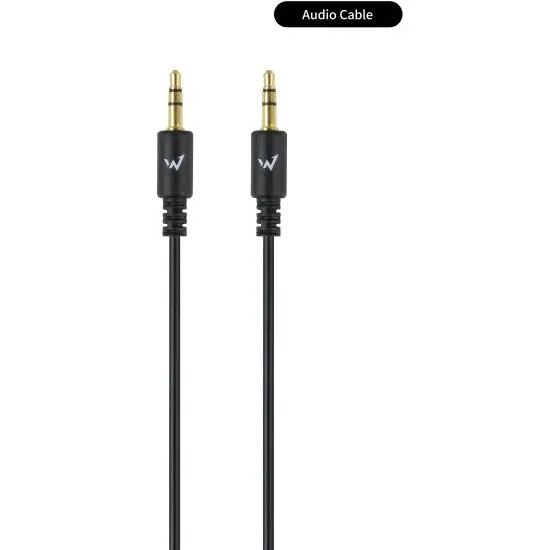 Wonder Cablu audio Wonder WC110JFBK, 3.5 mm Jack, lungime 1.5 m, Negru