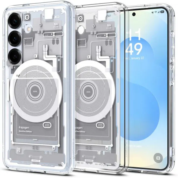 Spigen Husa MagSafe pentru Samsung Galaxy S25 S931, Spigen, Ultra Hybrid Zero One, Alba ACS09004