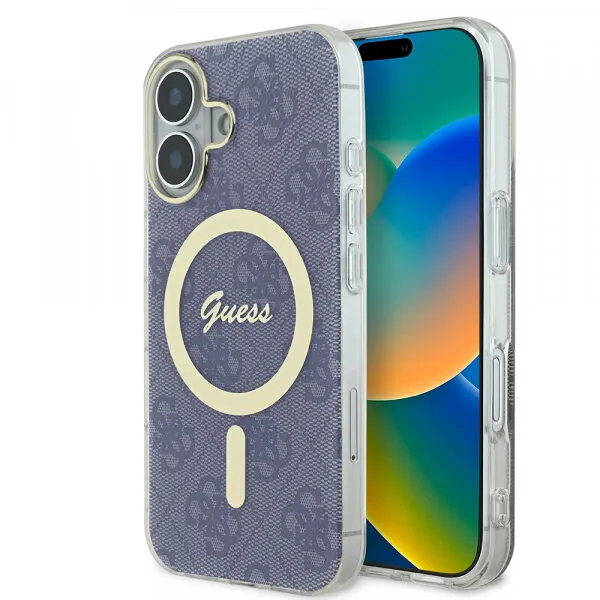 Guess Husa MagSafe pentru Apple iPhone 16, Guess, IML 4G, Albastra