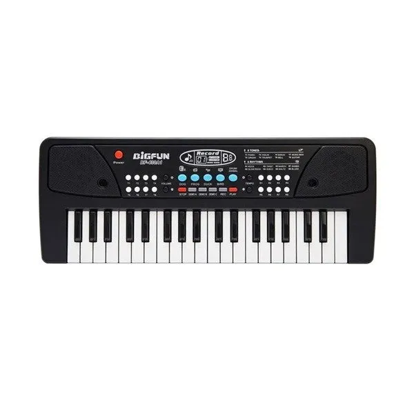 Orga Electronica cu Microfon, Flippy, 37 Chei, din Plastic, Efecte Muzicale, Inregistrare Sunet, 43 x 16 x 5.4 cm, Negru