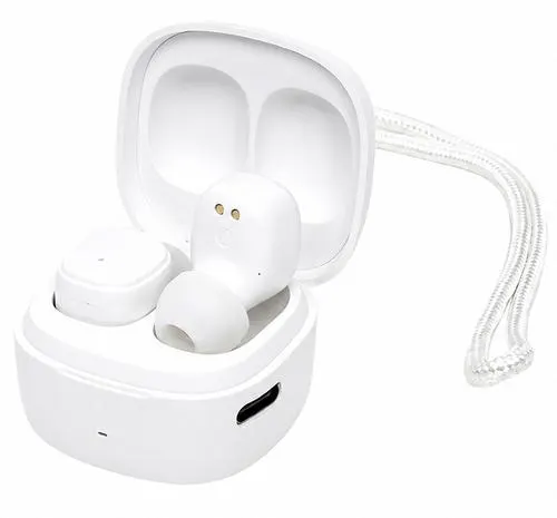 Casti True Wireless Platinet PM1001W, Bluetooth, Microfon (Alb)