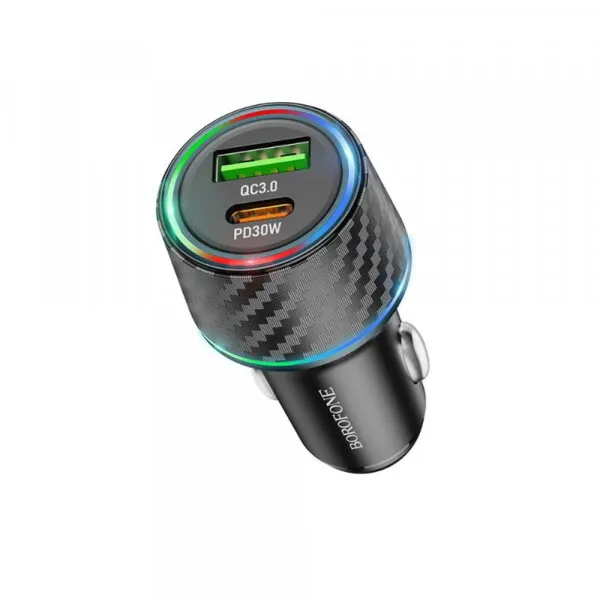 Borofone Incarcator Auto Borofone BZ21 Brilliant, 48W, 3A, 1 x USB-A - 1 x USB-C, Negru