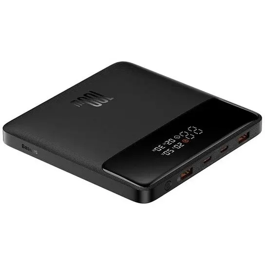BASEUS Acumulator extern Baseus Blade HD, 20000mAh, 100W, 2xUSB, 2xUSB-C, QC, PD, Display, Cablu USB-C la USB-C inclus, Negru, PPBL000301 - 6932172628031