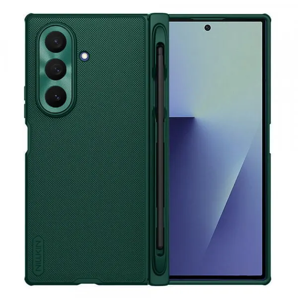NILLKIN Husa MagSafe pentru Samsung Galaxy Z Fold7 F966, Nillkin, Super Frosted Shield with Pen Holder, Verde Inchis