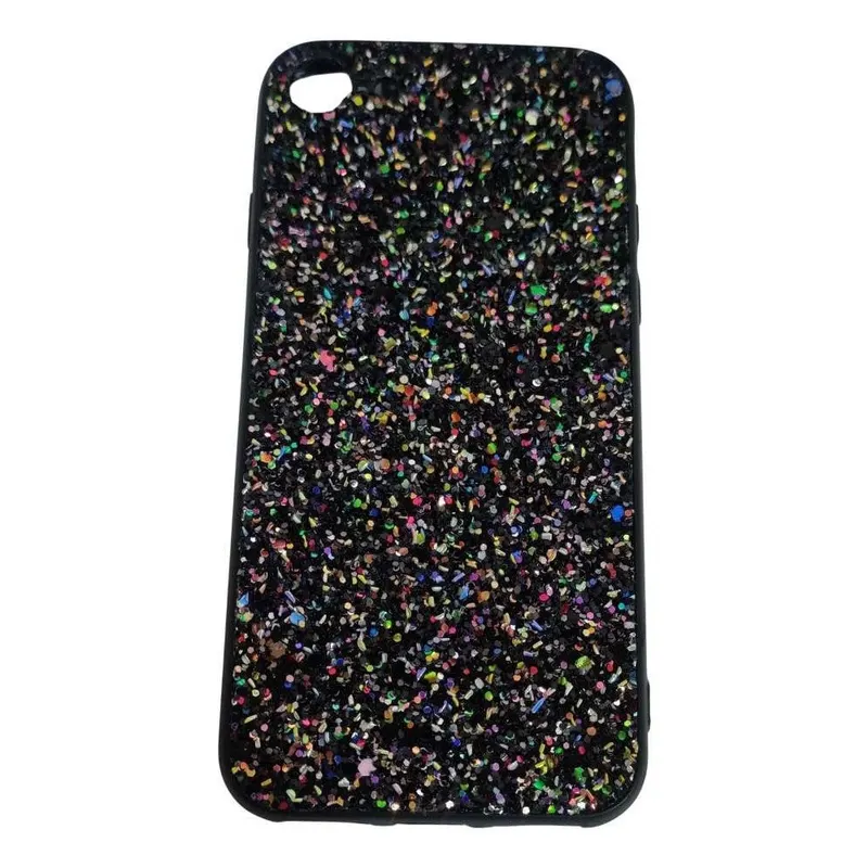 Apple, Husa de protectie pentru Apple iPhone 7 Sparkling Glitter TPU Negru