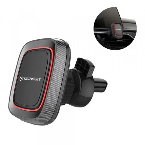 techsuit Suport Auto Magnetic Techsuit S5, Universal, Negru Rosu