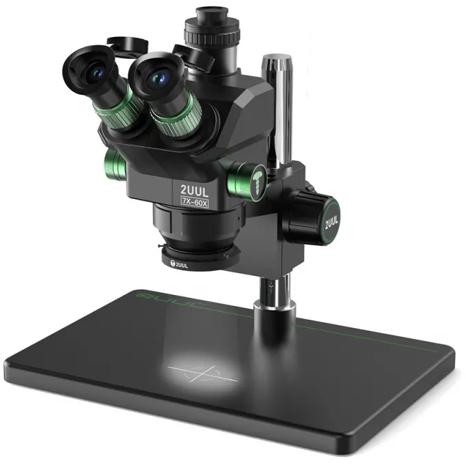 2UUL Microscop 2UUL MC7060-A1, camp vizual 31.4 mm la 7X - 3.7 mm la 60X, Negru