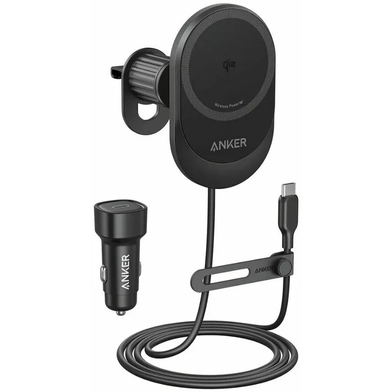 Anker Incarcator auto wireless Anker MagGo, 15W, 1.67A, Negru