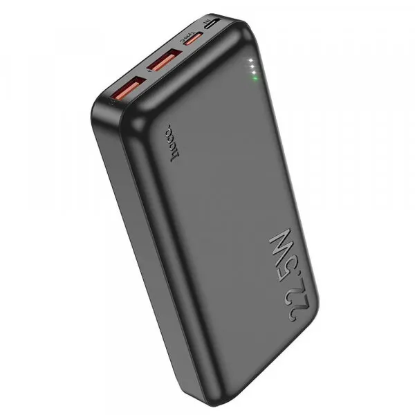 HOCO Baterie Externa HOCO J101A, 20000mAh, 22.5W, QC + PD, 1 x USB-C - 2 x USB-A, Negru