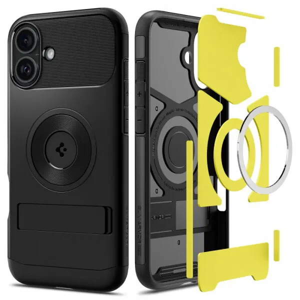 Spigen Husa MagSafe pentru Apple iPhone 16, Spigen, Slim Armor, Neagra ACS08227