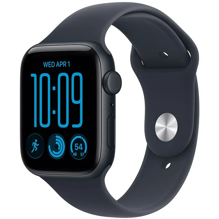 Apple Apple Watch SE 3 GPS, 40 mm, carcasa din aluminiu midnight, bratara Navy Blue Sport Band, marime S/M
