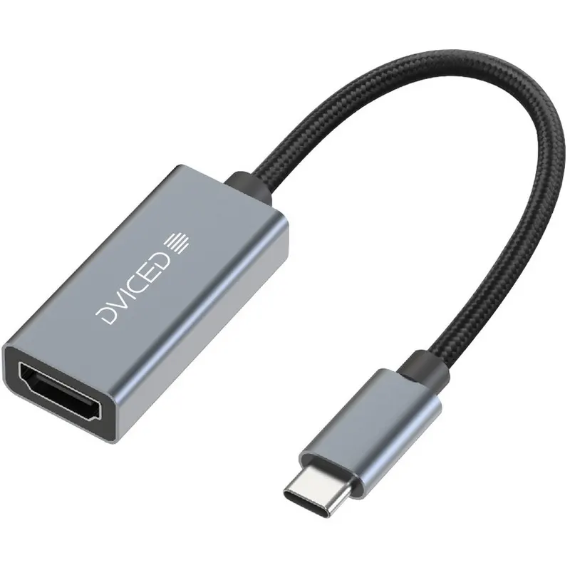 Dviced Adaptor USB-C la HDMI Dviced, 4K 60 Hz, carcasa aluminiu, gri