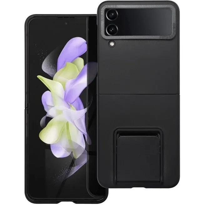 Husa de Protectie, Flippy, pentru Samsung Galaxy Z Flip 4 5G, din PC, cu Pliere Tridimensionala, Multifunctionala, Negru