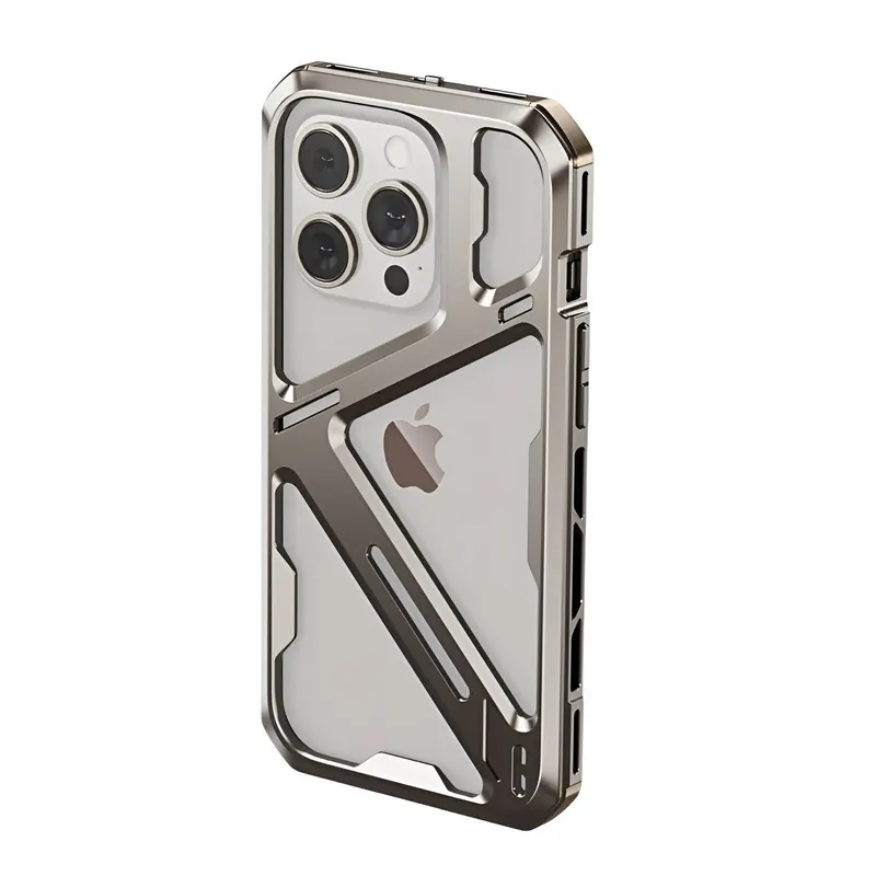 Husa de Protectie Armor Metal Compatibila cu iPhone 15 Pro Max, Flippy, Antizgariere, Antisoc, Protectie