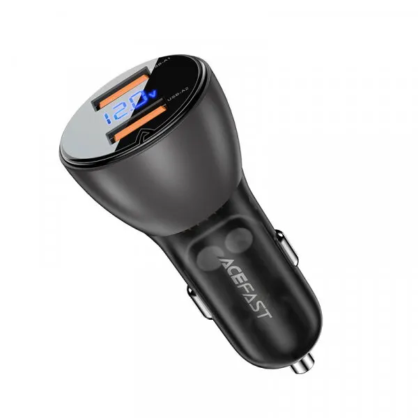 AceFast Incarcator Auto Acefast B7, 45W, 4.5A, 2 x USB-A, Negru
