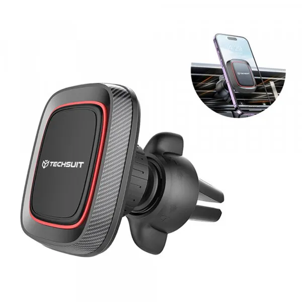 techsuit Suport Auto Magnetic Techsuit S4, Universal, Negru Rosu