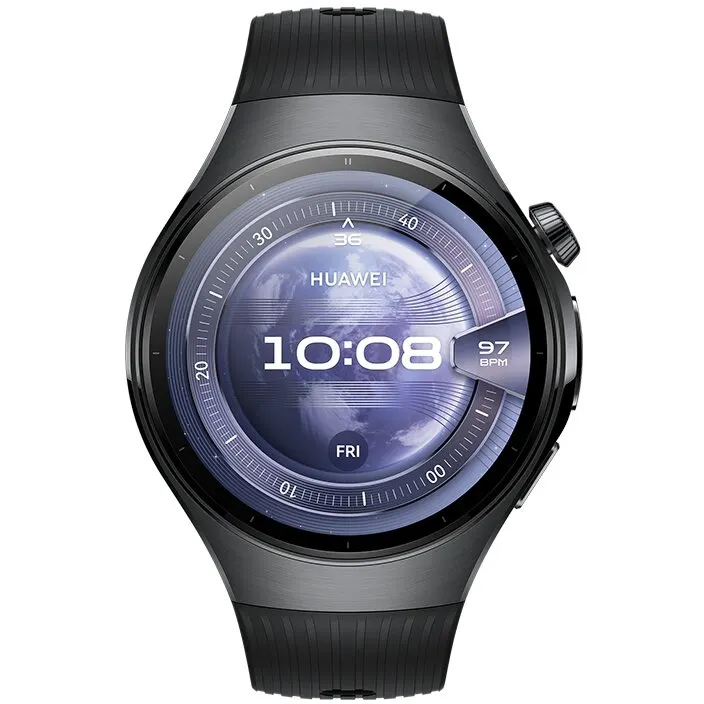 Huawei Smartwatch HUAWEI Watch 5, 46mm, Black Stainless Steel Case, Fluoroelastomer Strap, Negru