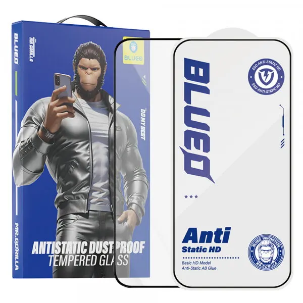 Blueo Folie de protectie Ecran Blueo Anti-Static HD pentru Apple iPhone 11 Pro / XS / X, Sticla Securizata, Full Glue, Neagra