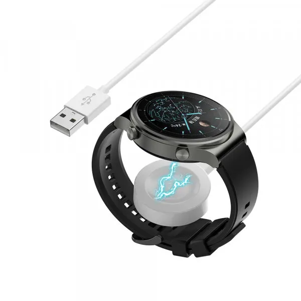 techsuit Incarcator Wireless Techsuit THC1 pentru Huawei Watch Series, USB-A, Alb