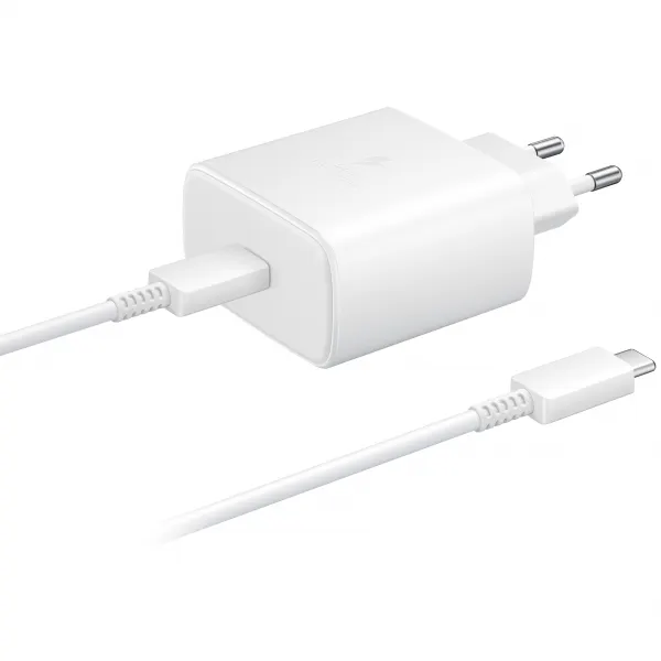 Samsung Incarcator Retea cu Cablu USB-C Samsung EP-TA845 + DW767JWE, 45W, 4.05A, 1 x USB-C, Alb GP-PTU020SOFWQ