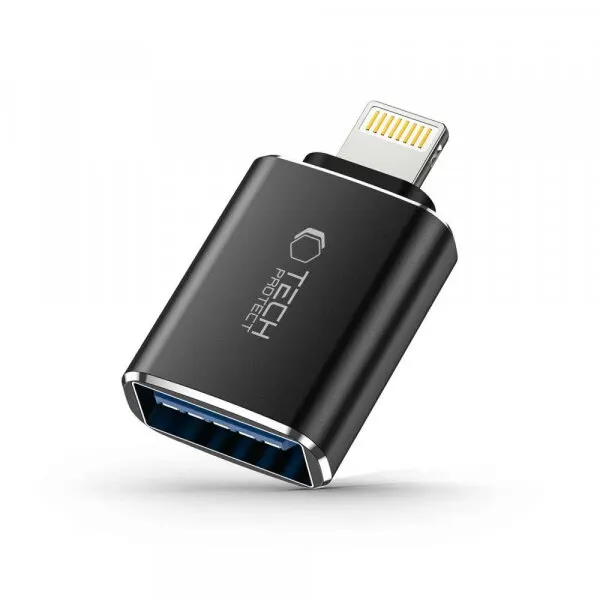 Tech-Protect Adaptor OTG Lightning - USB-A Tech-Protect Ultraboost, Negru