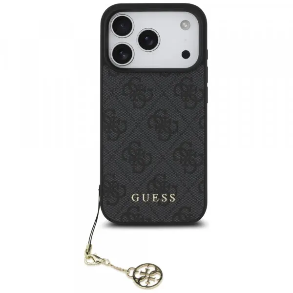 Guess Husa MagSafe pentru Apple iPhone 17 Pro, Guess, 4G Charm Cradle, Neagra