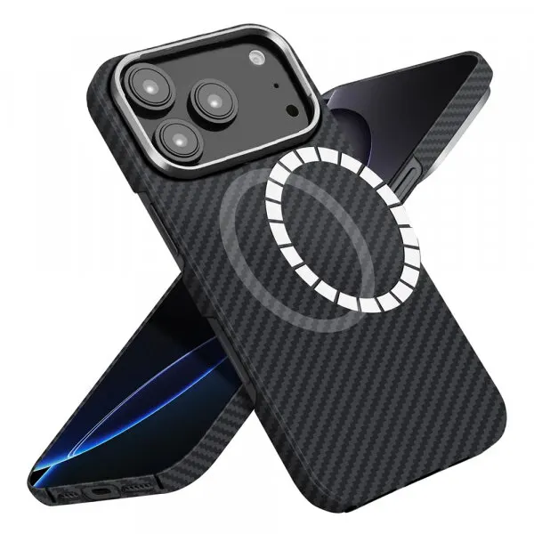 techsuit Husa MagSafe pentru Apple iPhone 17 Pro Max, Techsuit, Aramid Fiber, Neagra