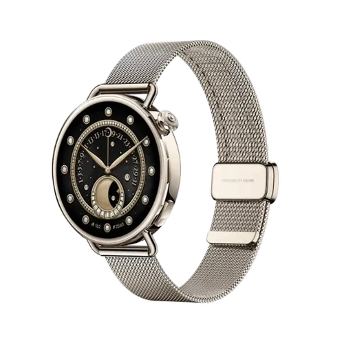 Smartwatch Xiaomi Watch S4 41mm, Ecran AMOLED 1.32inch, Bluetooth, GPS, NFC, HyperOS, Curea Milanese (Auriu)
