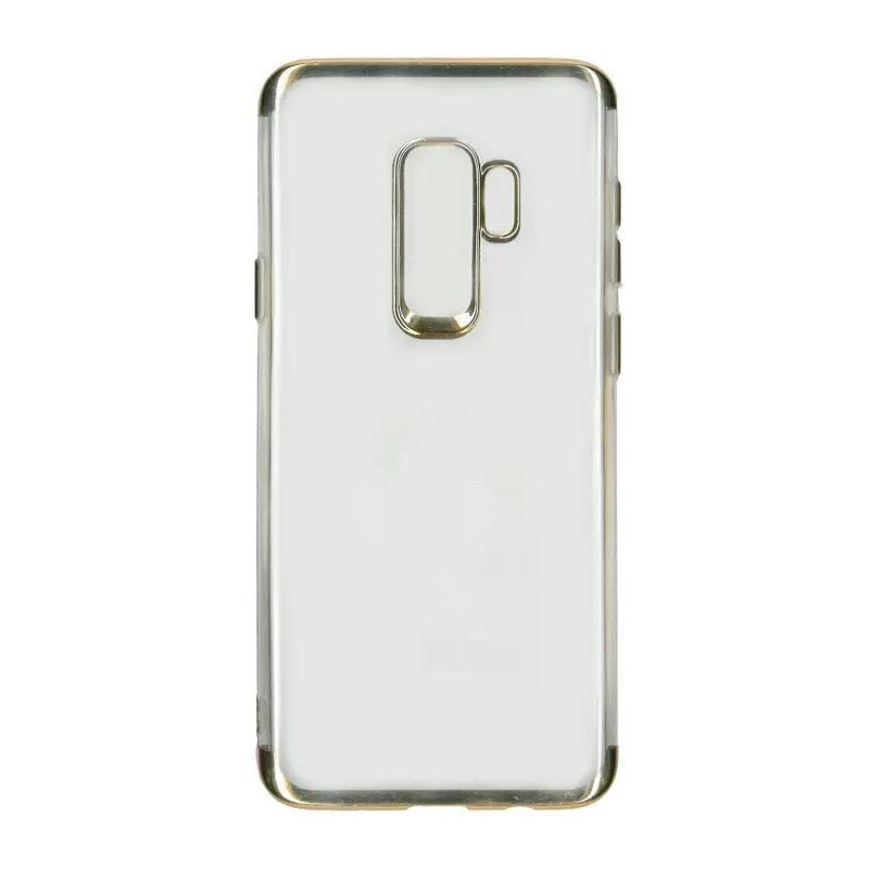 Samsung, Husa Samsung Galaxy S9 Transparent cu Margini Aurii