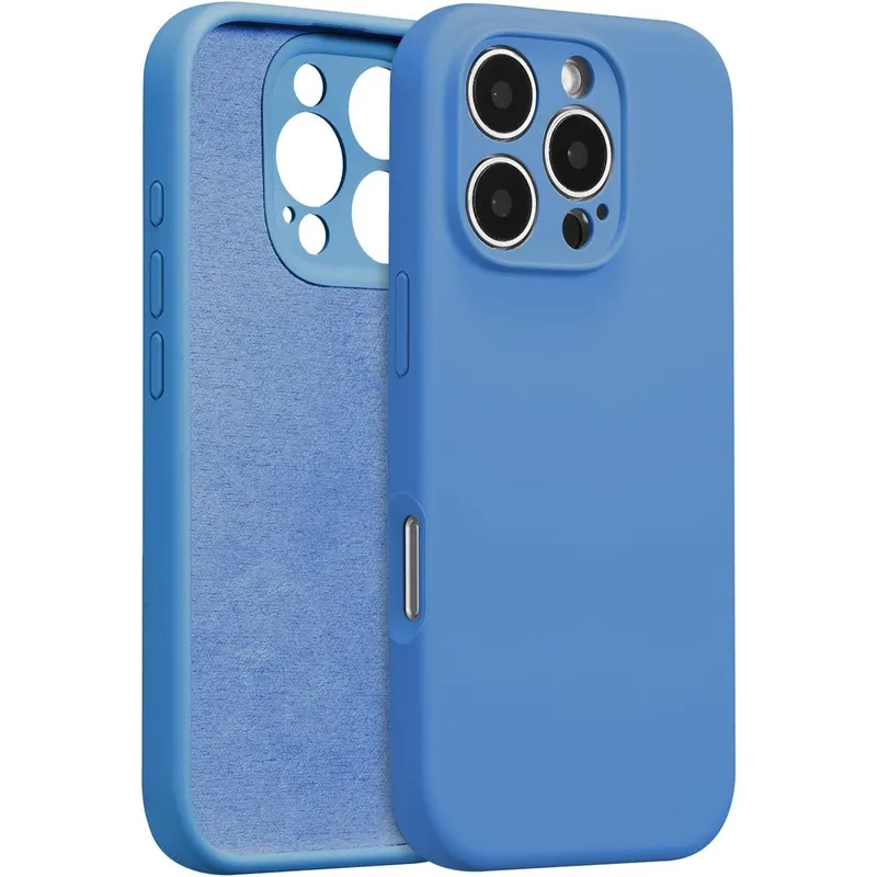 Husa de Protectie, Flippy, pentru iPhone 16 Pro Max, Liquid Silicone, cu Microfibra pe Interior, Protectie Antisoc