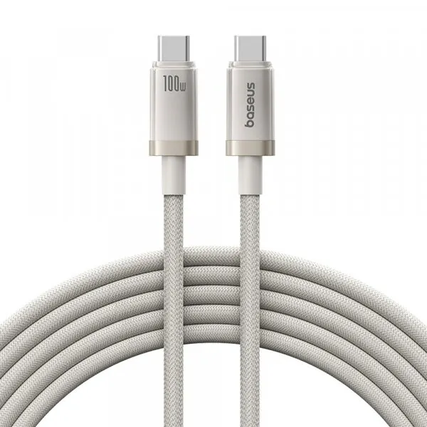 BASEUS Cablu Date si Incarcare USB-C - USB-C Baseus Titanium, 100W, 2m, Argintiu P10378100G21-01