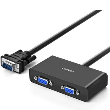Ugreen SPLITTER video Ugreen, 40254 1 x VGA (T) la 2 x VGA (M), rezolutie full HD 1920 x 1440 la 60Hz negru, 20918