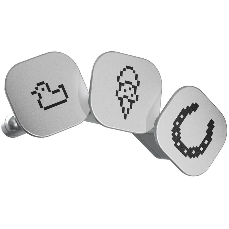 Ledger Set 3 insigne decorative Ledger Nano Gen5 Badges Pack 2, aluminiu, prindere prin clipsare, argintiu